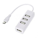 Micro Usb To 4 Port Otg Hub High Speed Multi Splitter Extender Mobile D1J3