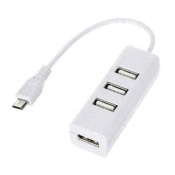 Micro Usb To 4 Port Otg Hub High Speed Multi Splitter Extender Mobile D1J3