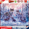 Counted Cross Stitch Kits Canvas 14CT Needlework Sets DIY (VS-0037 Wolf)