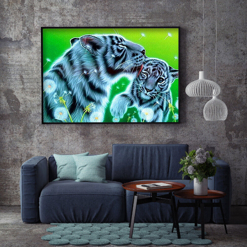 #A 5D Diamond Painting Kits Tiger Full Square Drill DIY Wall Art Crafts Animal S