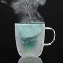Glass Christmas Decorations Milk Cup With Cover Water Bottle Creative Mug