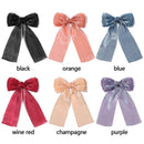 Ribbon Tiara Shimmer Hair Scrunchies Knot Hair Barrettes Elastic Hairclips