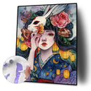 Hand Painted Digital Oil Picture DIY Girl Paint By Numbers Home Wall Decor Kit