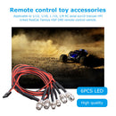 6pcs RC Cars 5mm/3mm LED Lights Kits for 1/12 1/18 1/10 1/8 Rc4wd Redcat Ta