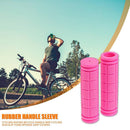 2x Rubber Bike Handlebar Grips Anti-Skid Fixed Gear Bicycle Grips (Pink) Newly