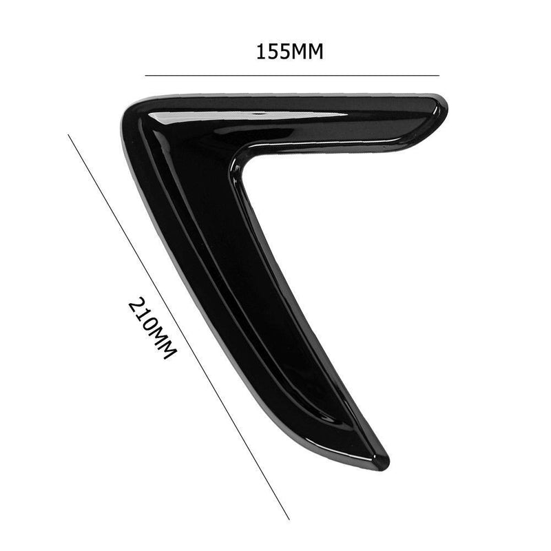 1 Pair Car Side Air Vent Cover Trim Fender Stickers for 3 Series (Black) Newly