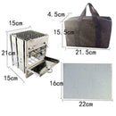 Folding Steel Wood Burning Stoves Outdoor Camping Picnic Portable BBQ R7Y4 L3L5