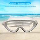 Children Goggles Waterproof Anti-fog Swimming Snorkeling Glasses (White) Newly