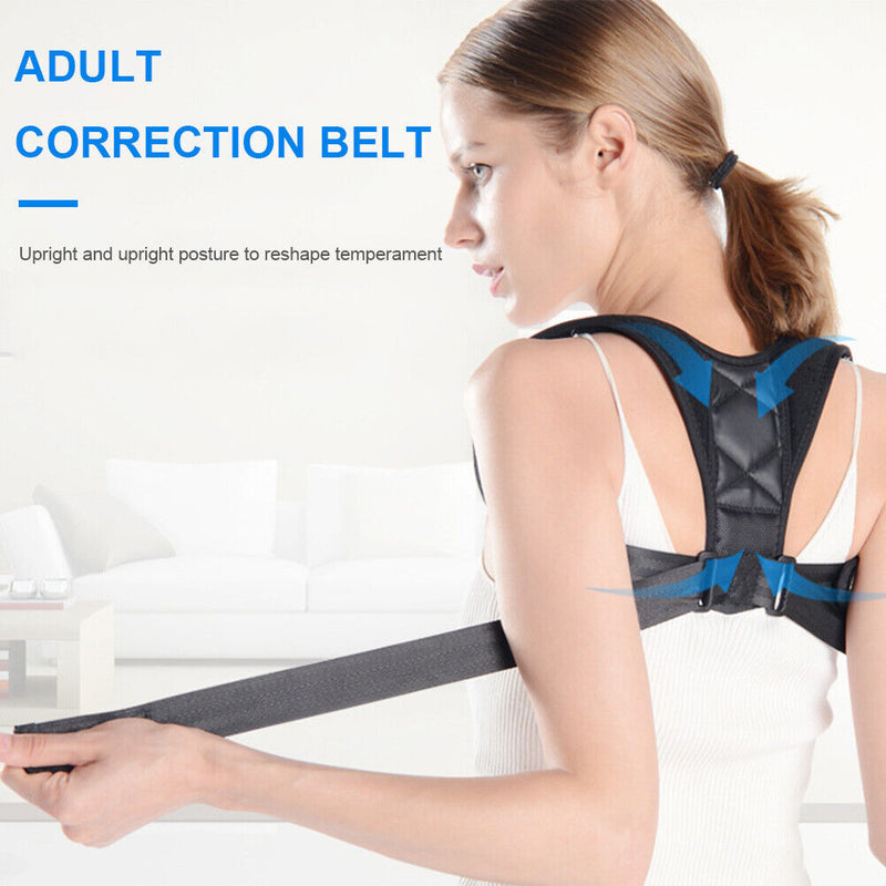 Adjustable Posture Corrector Women Men Belt (One Size with Shoulder Pad) Newly