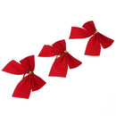 12pcs Christmas Tree Butterfly Bow Ties Wreath Garland Bowknot Decor (Red) Newly