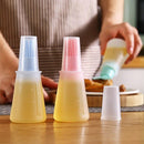 Portable Silicone Oil Bottle with Brush Grill Liquid Baking Tool (Blue)