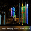 Decoration Colorful Gradient Solar Wind Chime Light Rotating Garden Chandelier