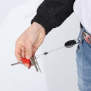 Belt Lanyard Retractable Name Tag Key Ring Buckle ID Card Holder Badge Reel