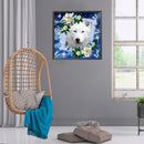 5D Diamond Painting Kit Flower Wolf Full Round Drill Rhinestone DIY Wall