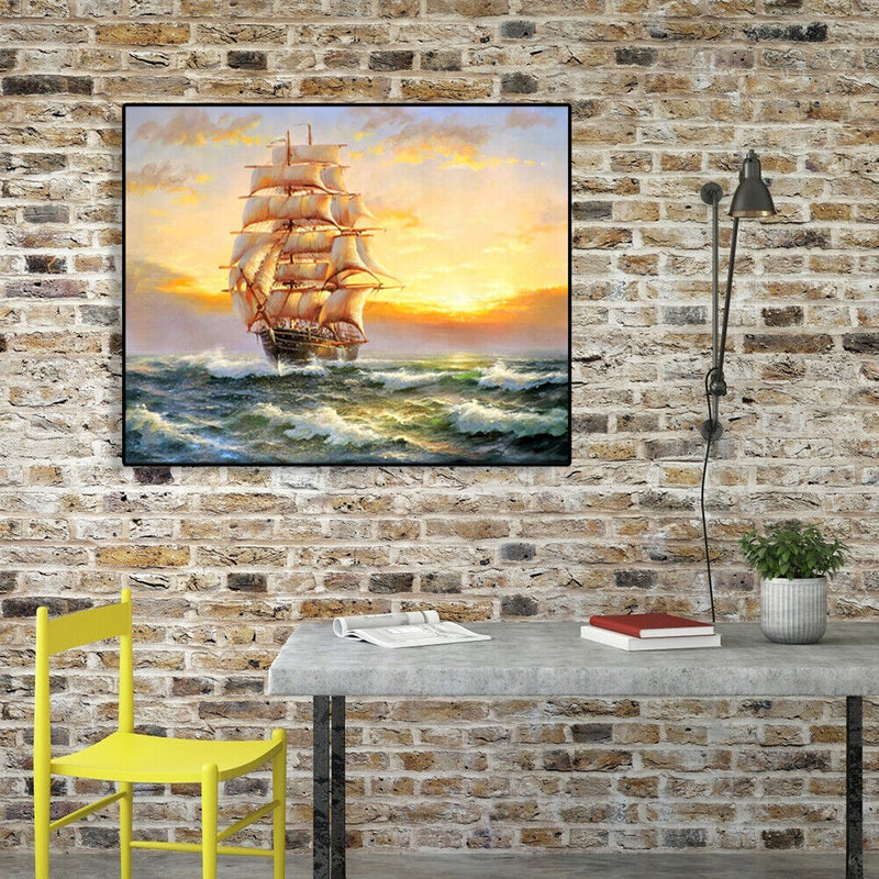 Painting By Numbers Kit DIY Vessel Canvas Oil Art Picture for Home Wall Decor