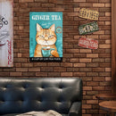 Cat Retro Metal Plate Tin Sign Plaque for Pub Club Cafe Animal Poster (D)