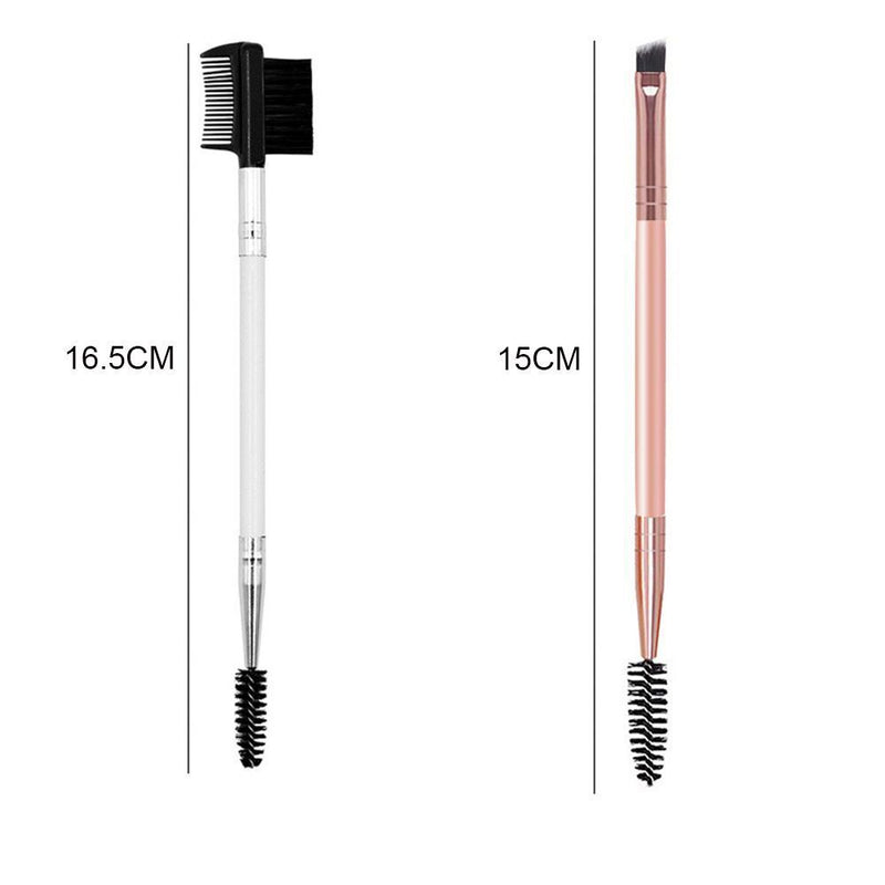 Dual Purpose Double Head Eyebrow Comb Cosmetic Tools Makeup Brush Eyelash Curl
