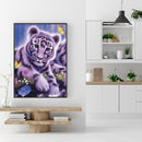 5D DIY Diamond Little Tiger Full Round Drill Mosaic Art Rhinestone Picture