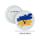 Ukraine Ukrainian Map Flag Symbol Round 13 Styles Clothes Pins(A)