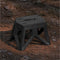 Outdoor Portable Folding Stool Camping Stools for Adults Children (Black)