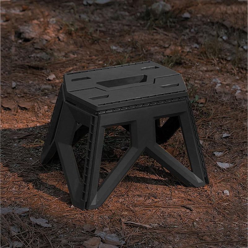 Outdoor Portable Folding Stool Camping Stools for Adults Children (Black)