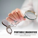 Handheld Mini Magnifying Glass Lens Key Chain Magnifiers 15X Folding Magnifiers