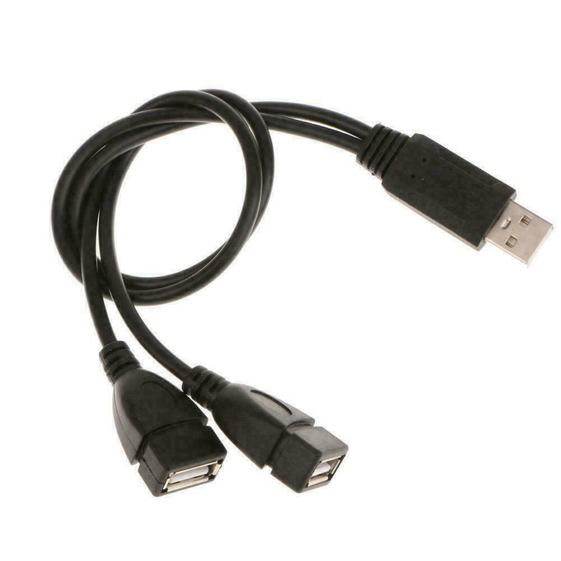 USB 2.0 Male To 2 Dual USB Female Jack Y Splitter Hub Z1Y9 Cord Hubs S0W1
