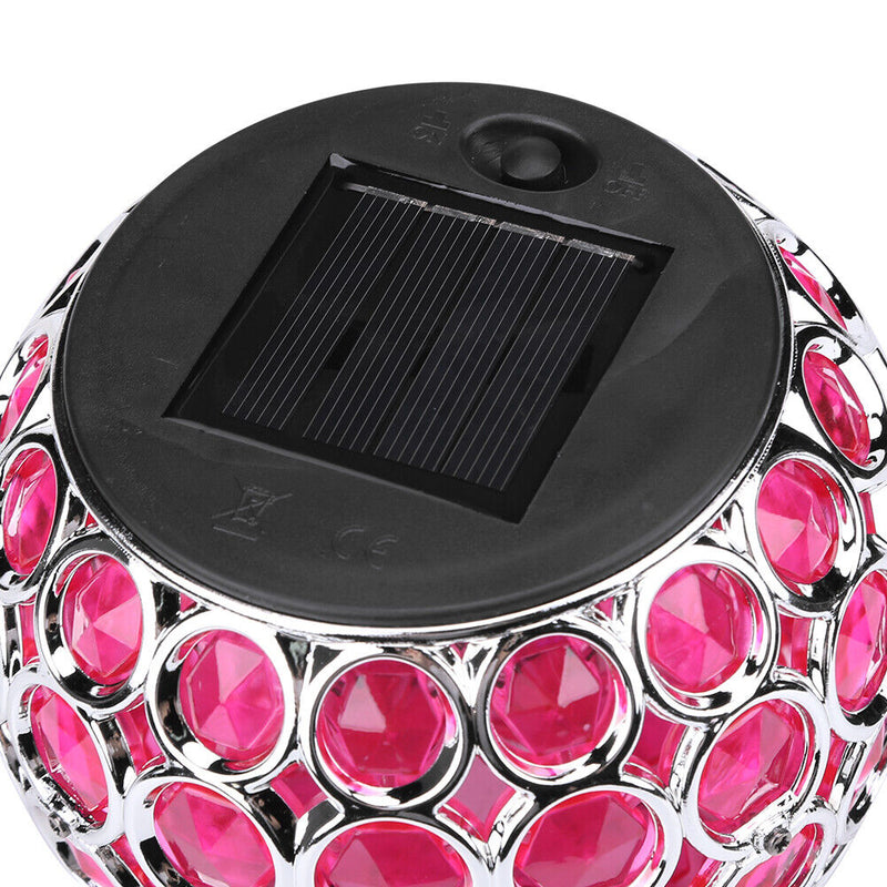 Solar LED Hollow Outdoor Waterproof Peacock Garden Courtyard Lamp (Red) Newly