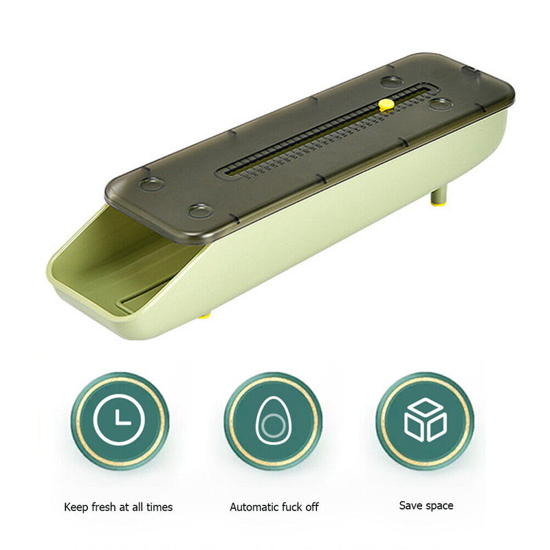 Kitchen Containers Egg Storage Box Fresh Keep Refrigerator Egg Tray (Green)