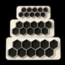 3Pcs Hexagon Fondant Cookie Cutter Cake Mold Fondant Decorating Tools Z8S1