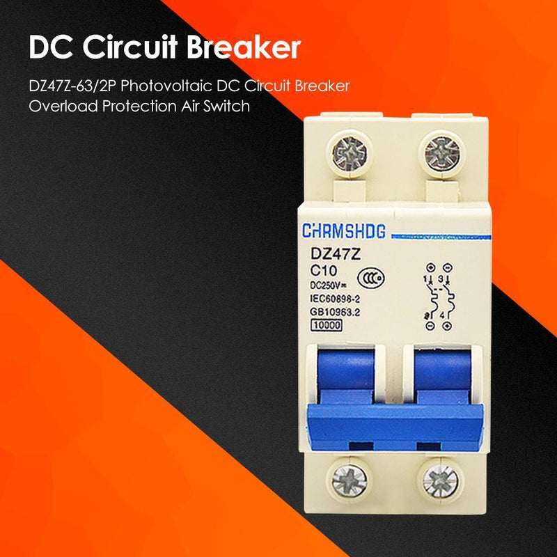 DZ47Z-63/2P Photovoltaic DC Circuit Breaker Protection Air Switch x3(20A)