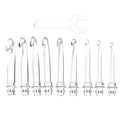 9 in 1 USB Light Up Crochet Hooks Knitting Needles LED Sewing Kit (Rose Red