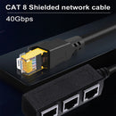 Ethernet Cable Adapter Connector 1 to 3 Port Coupler Extender for Cat 6e Cat 6
