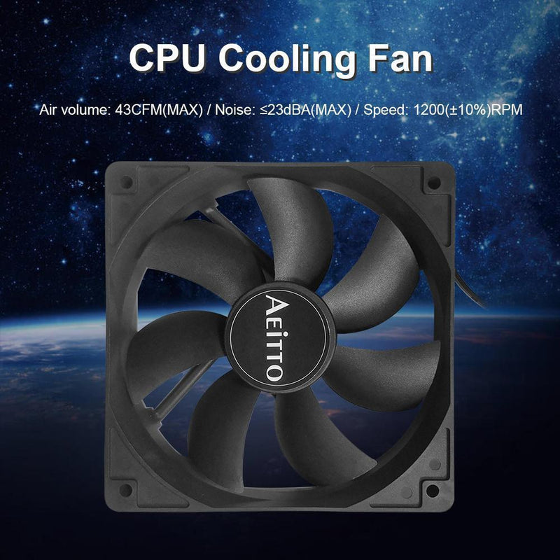 120mm 4 Pin PC Computer Case Cooling CPU Cooler Fan DC 12V Silent Radiator