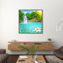 5D DIY Diamond Painting Kits Full Round Drill Lotus Waterfall Mosaic