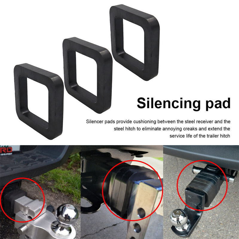 3pcs Trailer Hitch Pad Car Part Accessory Silencer Pad Carrier Cushion Protector