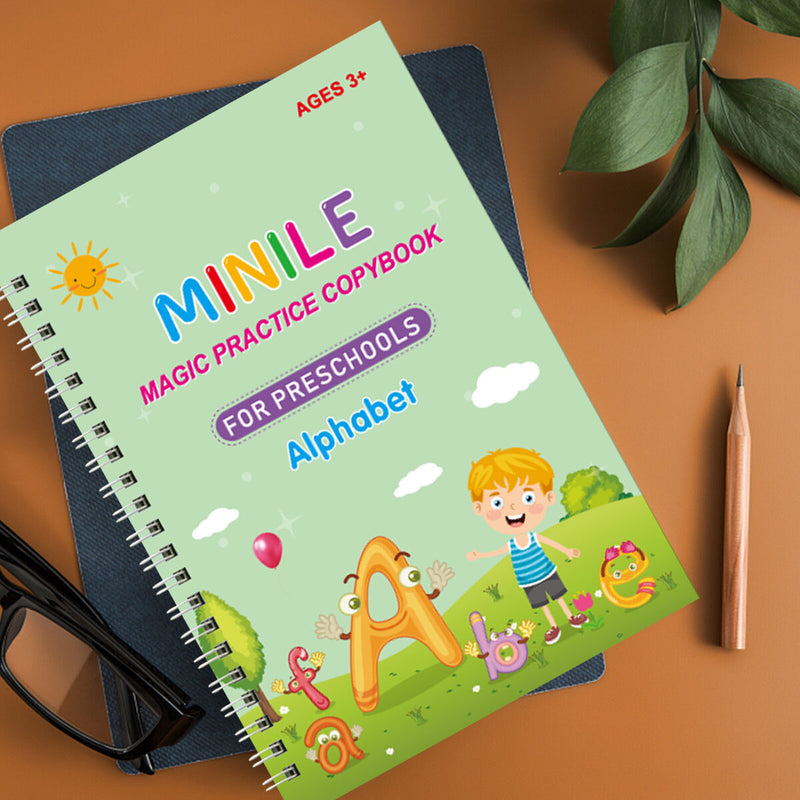 Practice Copybook English Tracing Book Set (Alphabet Number Math Drawing)