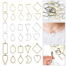 Open Bezel Pendants 56pcs Hollow Pressed Flower Frame Pendant Blank Charms Newly