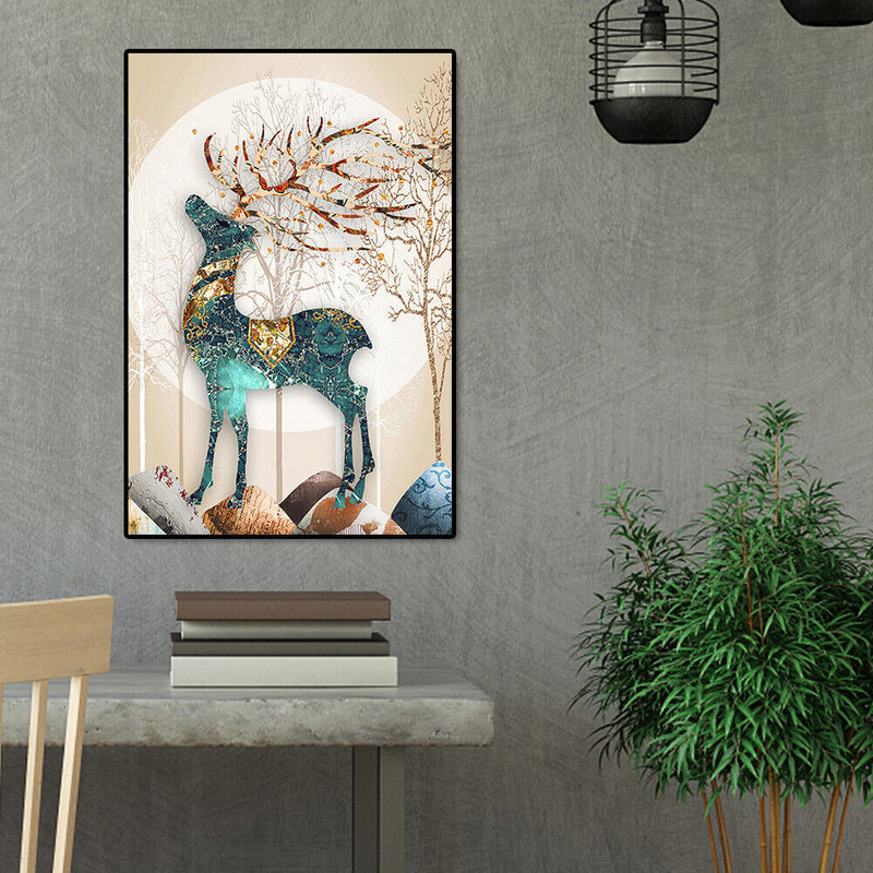 5D DIY Full Drill Diamond Painting Elk Rhinestone Cross Stitch Mosaic Kit D