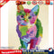 Partial Round Crystal Drill Colorful Cat Diamond Painting Draw Kit (KA301) Newly