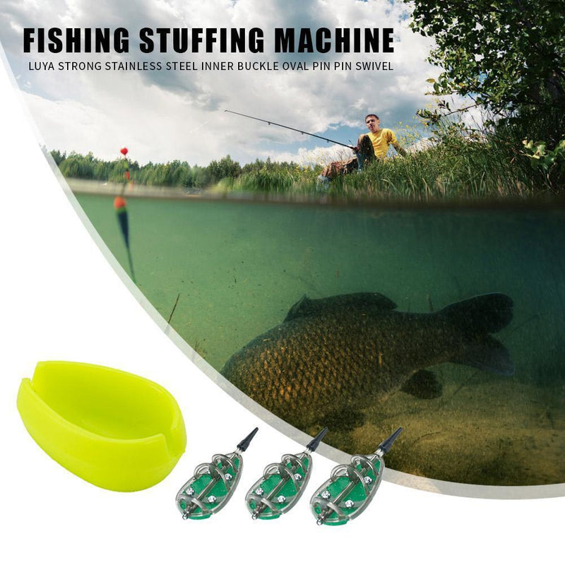 3pcs Inline Method Carp Fishing Feeders Mould Bait Basket Set 30g+40g+50g Newly