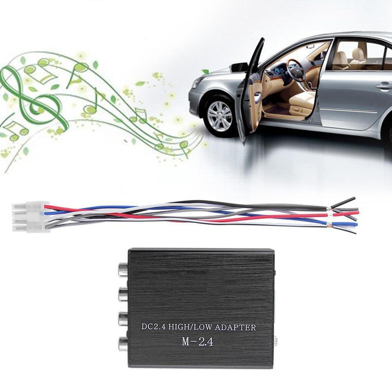 Car Audio RCA Speaker High to Low Level Line Output Converter w/ Wire