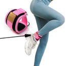 Fitness Ankle Straps D-Ring Foot Support Cuffs Sports Feet Guard (Pink)