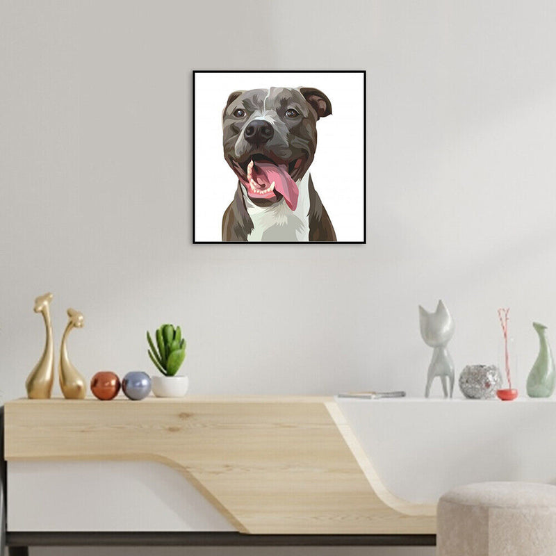Animals Paint By Numbers Frameless DIY Handmade Picture On Canvas (Dog)