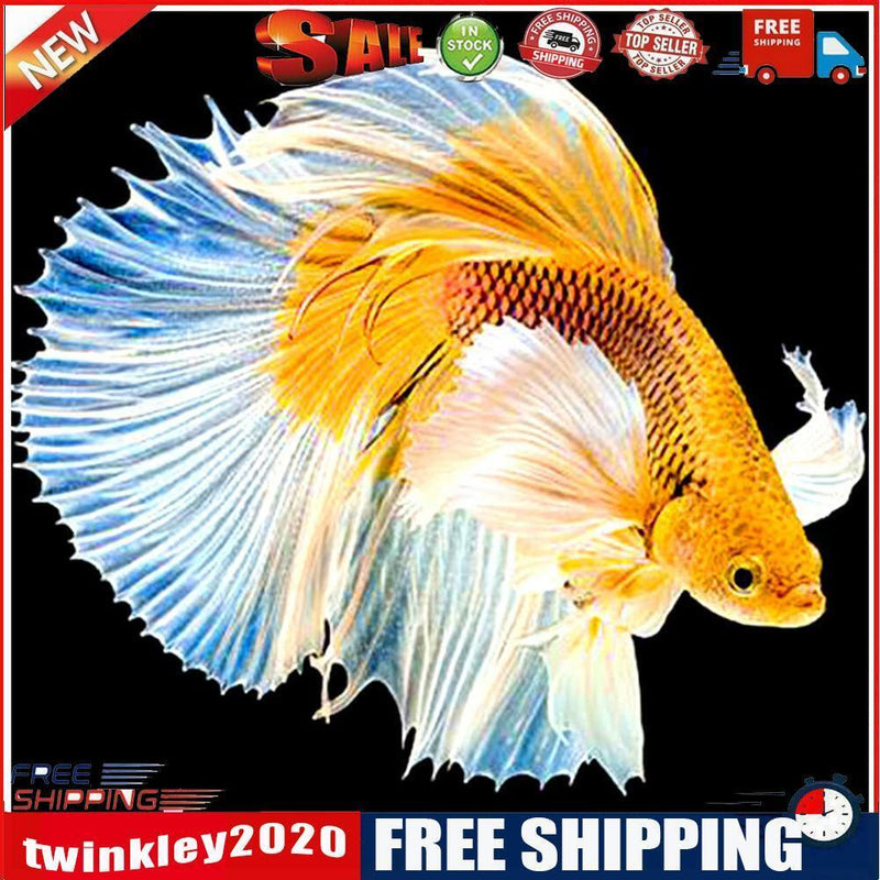 DIY Diamond Goldfish Full Round Drill Mosaic Wall Art Picture of Rhinestone