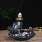 Backflow Incense Burner Ceramic Smoke Aroma Censer with 50pcs Cones Decorations