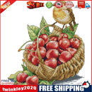 14CT Printed Partial Cross Stitch Handcraft Bird Cherry Artwork Wall Decor
