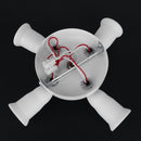Adjustable E27 Splitter 5 Head Lamp Base LED Bulb Holder Adapter Socket Newly
