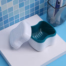 Denture Box Bathroom Travel Denture Cup False Tooth Cleaning Container (F) Newly