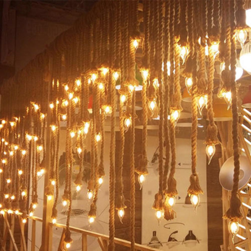 Lamp Holder Retro Jute Decorative Rope Chandelier Adapter (1m Single Head) Newly